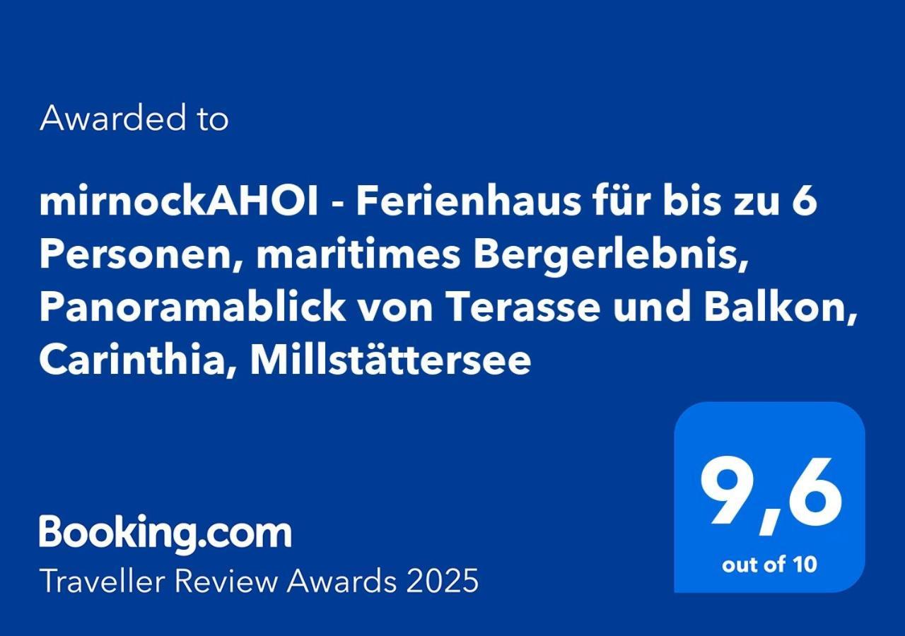 Mirnockahoi - Familienfreundliches Ferienhaus Fuer 4 Erwachsene, Maritimes Bergerlebnis, Panoramablick Von Terrasse Und Balkon, Carinthia, Millstaettersee Ferndorf Exterior photo